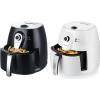 Ovente Electric Air Fryer 1400 Watt Power with Non-Stick Fry Basket & Grill Pan, 3.2 Quart Air Oven and Cooker with Temperature Control and 30 Minute Timer for Frying Baking Grilling, Black FAM21302B