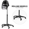 Ovente Professional Salon Hand Bonnet Hair Dryer 1000 Watts Adjustable Professional Hood Dryer Stand, Adjustable Temperature Control, with Up Rolling Base and Wheels Salon Equipment Black HDS223B
