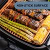 OVENTE Electric Indoor Grill with 13×10 Inch Non-Stick Cooking Surface, 1000W Fast Heat Up Power, Adjustable Temperature, Removable and Dishwasher Safe Grilling Plate and Drip Tray, Black GD1632NLB(GD1632NLCO – Copper)