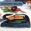 OVENTE Electric Indoor Grill with 13×10 Inch Non-Stick Cooking Surface, 1000W Fast Heat Up Power, Adjustable Temperature, Removable and Dishwasher Safe Grilling Plate and Drip Tray, Black GD1632NLB(GD1632NLB – Black)