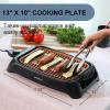 OVENTE Electric Indoor Grill with 13×10 Inch Non-Stick Cooking Surface, 1000W Fast Heat Up Power, Adjustable Temperature, Removable and Dishwasher Safe Grilling Plate and Drip Tray, Black GD1632NLB(GD1632NLCO – Copper)