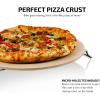 OVENTE 13″ Round Pizza Stone for Oven and Grill, Heat Resistant Ceramic Flat Baking Stone with Cutter Wheel, Metal Rack Stand, Ideal for Making Crisp Crust Pizza, Bread, Cookies & More, Beige BW10132
