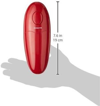 imageOvente Electric Can Opener with One Touch Start Button Smooth Edge Automatic Can Opener for Seniors and Teens Compact and Light 4 AA Batteries Operated Maroon