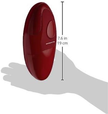 imageOvente Electric Can Opener with One Touch Start Button Smooth Edge Automatic Can Opener for Seniors and Teens Compact and Light 4 AA Batteries Operated Maroon