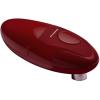 Ovente Electric Can Opener with One Touch Start Button, Smooth Edge Automatic Can Opener for Seniors and Teens, Compact and Light, 4 AA Batteries Operated, Maroon