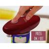 Ovente Electric Can Opener with One Touch Start Button, Smooth Edge Automatic Can Opener for Seniors and Teens, Compact and Light, 4 AA Batteries Operated, Maroon