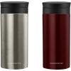 Ovente Stainless Steel Vacuum Insulated Coffee Water Mug, 12oz Portable Double Wall Handheld Tumbler with Tea Infuser, BPA-Free Spill Proof Travel Friendly for Hot Cold Beverage, MSA12SR (2 Pack)