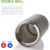 Ovente Stainless Steel Vacuum Insulated Coffee Water Mug, 16 oz Portable Double Wall Handheld Tumbler with Tea Infuser, BPA-Free Spill Proof Travel Friendly for Hot Cold Beverage, Gunmetal MSA16G