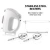 OVENTE Portable Electric Hand Mixer 5 Speed Mixing, 150W Powerful Blender for Baking & Cooking with 2 Stainless Steel Chrome Beater Attachments & Snap Clear Case Compact Easy Storage, Turquoise HM161T(Mixer – White)