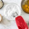 OVENTE Portable Electric Hand Mixer 5 Speed Mixing, 150W Powerful Blender for Baking & Cooking with 2 Stainless Steel Chrome Beater Attachments & Snap Clear Case Compact Easy Storage, Turquoise HM161T(Mixer – Red)