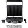 OVENTE Electric Panini Press Sandwich Maker, 1500W Indoor Grill with Non-Stick Coated Plates, Temperature Control & Removable Drip Tray, Opens 180 Degrees to Fit Any Type/Size of Food, Silver GP1861BR(GP1000BR)