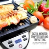 OVENTE Electric Panini Press Sandwich Maker, 1500W Indoor Grill with Non-Stick Coated Plates, Temperature Control & Removable Drip Tray, Opens 180 Degrees to Fit Any Type/Size of Food, Silver GP1861BR(GP1000BR)