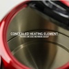 OVENTE Electric Kettle, 1.7L Stainless Steel Water Heater and Boiler for Coffee or Tea with BPA Free & Cordless Body, Auto Shut-Off, Boil-Dry Protection, LED Light and Removable Filter, Red KS96R(Red KS96)