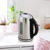 Ovente Electric Stainless Steel Hot Water Kettle 1.7 Liter with 5 Temperature Control & Concealed Heating Element, BPA-Free 1100 Watt Tea Maker with Auto Shut-Off and Keep Warm Setting, Silver KS89S