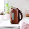 Ovente Electric Stainless Steel Hot Water Kettle 1.7 Liter with 5 Temperature Control & Concealed Heating Element, BPA-Free 1100 Watt Tea Maker with Auto Shut-Off and Keep Warm Setting, Brown KS89BR(Brown)