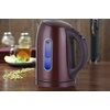 Ovente Electric Stainless Steel Hot Water Kettle 1.7 Liter with 5 Temperature Control & Concealed Heating Element, BPA-Free 1100 Watt Tea Maker with Auto Shut-Off and Keep Warm Setting, Brown KS88BR
