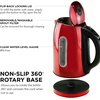 Ovente Electric Stainless Steel Hot Water Kettle 1.7 Liter with 5 Temperature Control & Concealed Heating Element, BPA-Free 1100 Watt Tea Maker with Auto Shut-Off and Keep Warm Setting, Red KS89R
