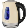 OVENTE Electric Kettle, 1.7L Stainless Steel Water Heater and Boiler for Coffee or Tea with BPA Free & Cordless Body, Auto Shut-Off, Boil-Dry Protection, LED Light and Removable Filter, Red KS96R(Beige KS96)