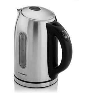 Ovente Electric Stainless Steel Hot Water Kettle 1.7 Liter with 5 Temperature Control & Concealed Heating Element, BPA-Free 1100 Watt Tea Maker with Auto Shut-Off and Keep Warm Setting, Silver KS89S