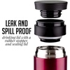 Ovente Stainless Steel Vacuum Insulated Coffee Water Mug, 12 oz Portable Double Wall Handheld Tumbler with Tea Infuser, BPA-Free Spill Proof Travel Friendly for Hot Cold Beverage, Red MSA12R