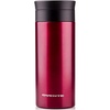 Ovente Stainless Steel Vacuum Insulated Coffee Water Mug, 12 oz Portable Double Wall Handheld Tumbler with Tea Infuser, BPA-Free Spill Proof Travel Friendly for Hot Cold Beverage, Red MSA12R
